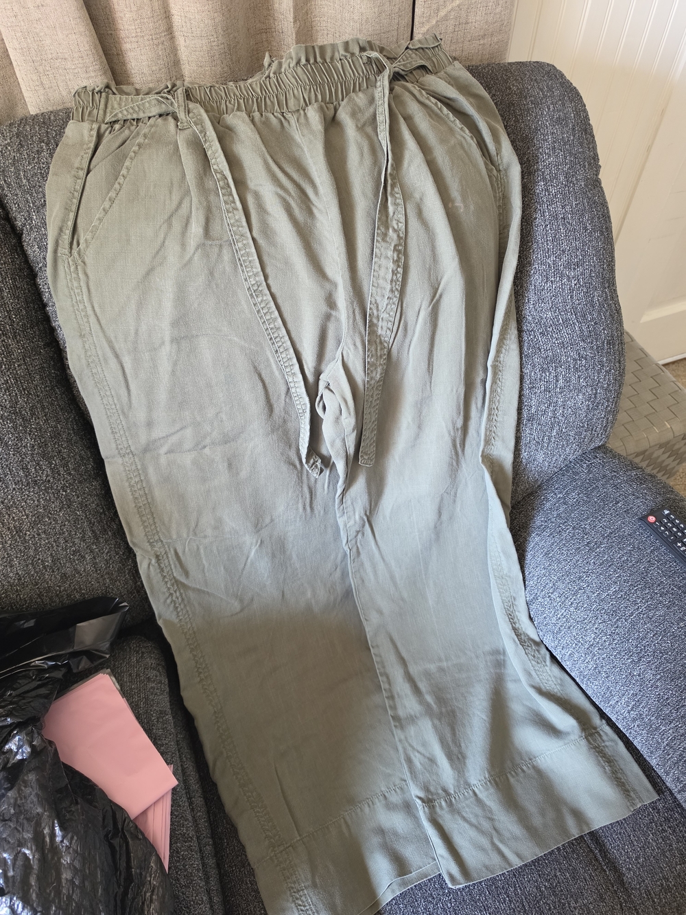 Men's Olive Green Drawstring Utility Pants